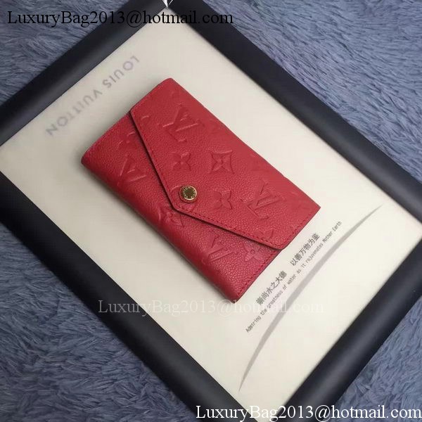 Louis Vuitton Monogram Empreinte COMPACT CURIEUSE WALLET M60568 Red Louis Vuitton Monogram Empreinte COMPACT CURIEUSE WALLET M60568 Red