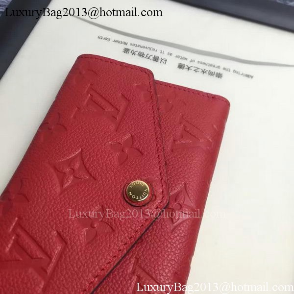 Louis Vuitton Monogram Empreinte COMPACT CURIEUSE WALLET M60568 Red Louis Vuitton Monogram Empreinte COMPACT CURIEUSE WALLET M60568 Red