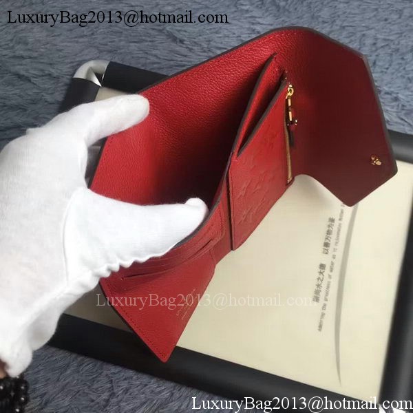 Louis Vuitton Monogram Empreinte COMPACT CURIEUSE WALLET M60568 Red Louis Vuitton Monogram Empreinte COMPACT CURIEUSE WALLET M60568 Red