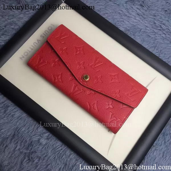 Louis Vuitton Monogram Empreinte WALLET M60565 Red Louis Vuitton Monogram Empreinte WALLET M60565 Red