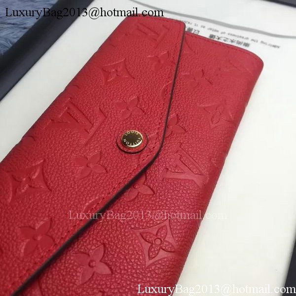 Louis Vuitton Monogram Empreinte WALLET M60565 Red Louis Vuitton Monogram Empreinte WALLET M60565 Red