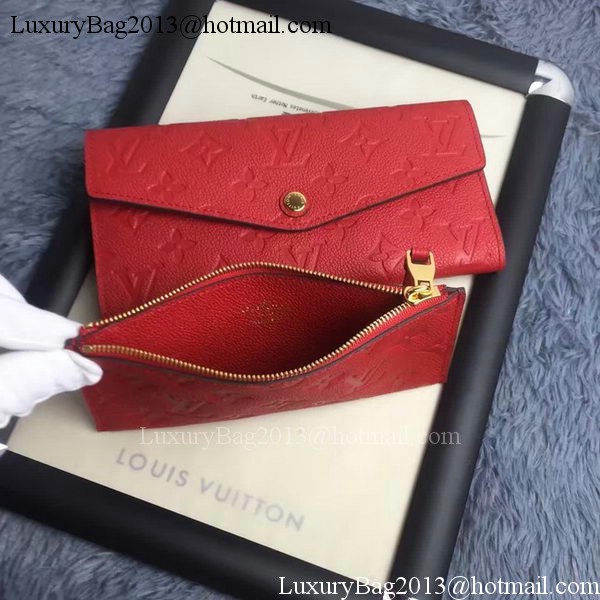 Louis Vuitton Monogram Empreinte WALLET M60565 Red Louis Vuitton Monogram Empreinte WALLET M60565 Red