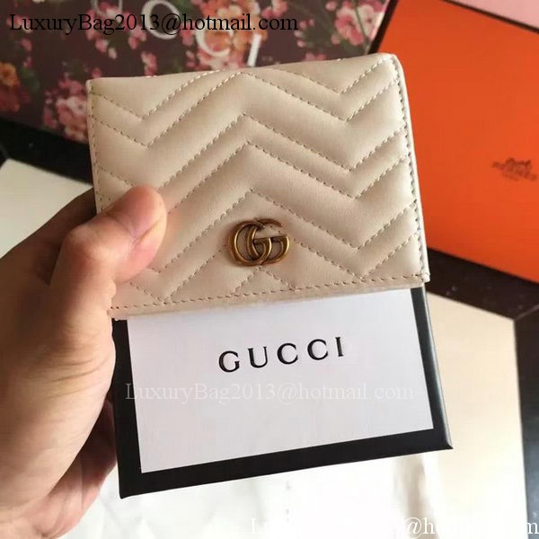 Gucci GG Marmont Card Case 443125 White Gucci GG Marmont Card Case 443125 White