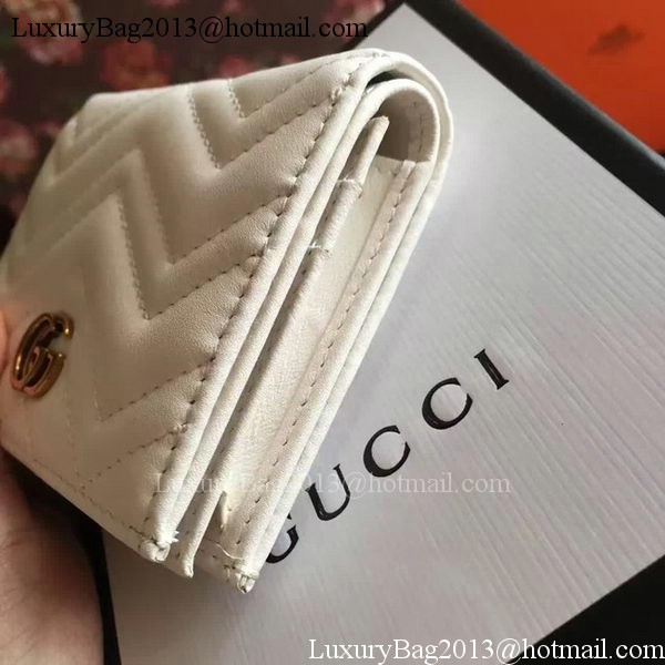 Gucci GG Marmont Card Case 443125 White Gucci GG Marmont Card Case 443125 White
