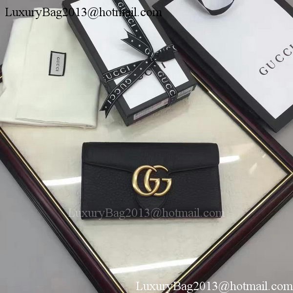 Gucci GG Marmont Continental Wallet 400586 Black Gucci GG Marmont Continental Wallet 400586 Black