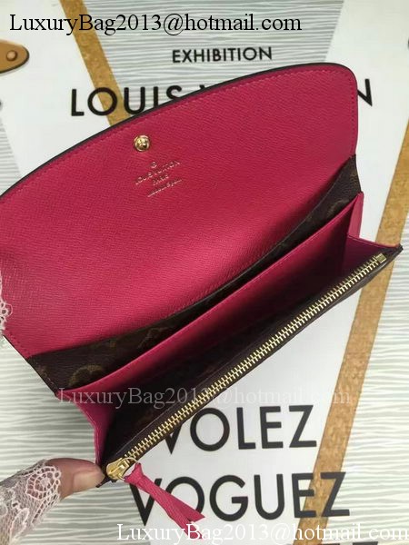 Louis Vuitton Monogram Canvas Emilie Wallet M60696 Rose Louis Vuitton Monogram Canvas Emilie Wallet M60696 Rose