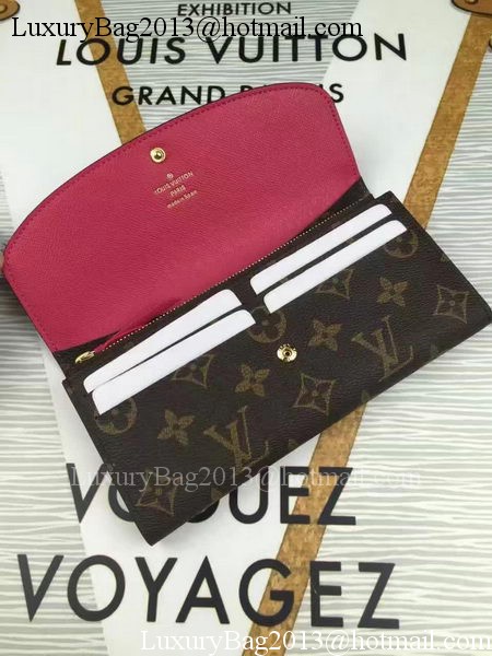 Louis Vuitton Monogram Canvas Emilie Wallet M60696 Rose Louis Vuitton Monogram Canvas Emilie Wallet M60696 Rose