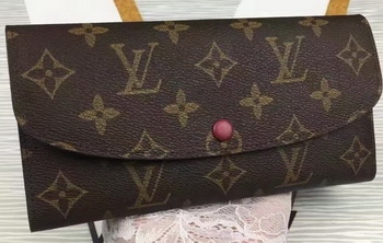 Louis Vuitton Monogram Canvas Emilie Wallet M60696 Wine Louis Vuitton Monogram Canvas Emilie Wallet M60696 Wine