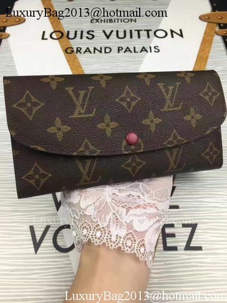 Louis Vuitton Monogram Canvas Emilie Wallet M60696 Wine Louis Vuitton Monogram Canvas Emilie Wallet M60696 Wine
