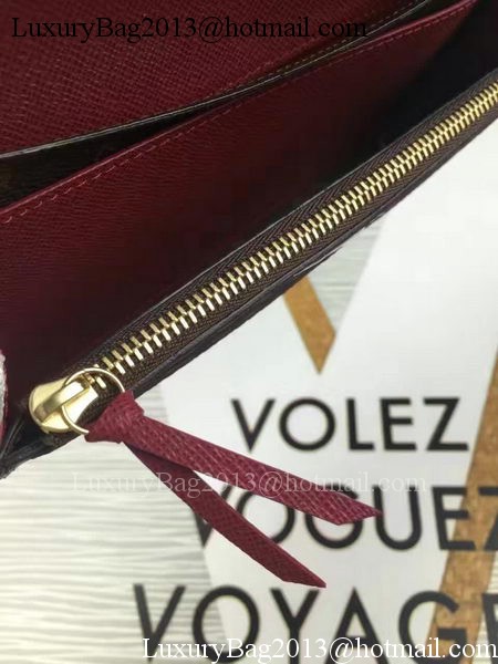 Louis Vuitton Monogram Canvas Emilie Wallet M60696 Wine Louis Vuitton Monogram Canvas Emilie Wallet M60696 Wine