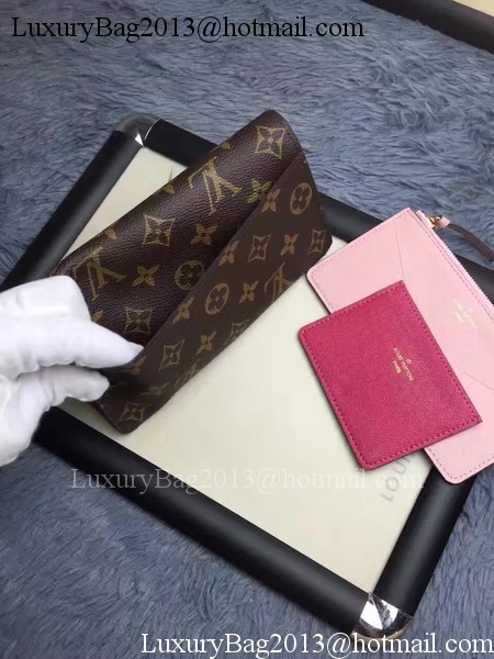 Louis Vuitton Monogram Canvas JEANNE WALLET M62155 Rose Louis Vuitton Monogram Canvas JEANNE WALLET M62155 Rose