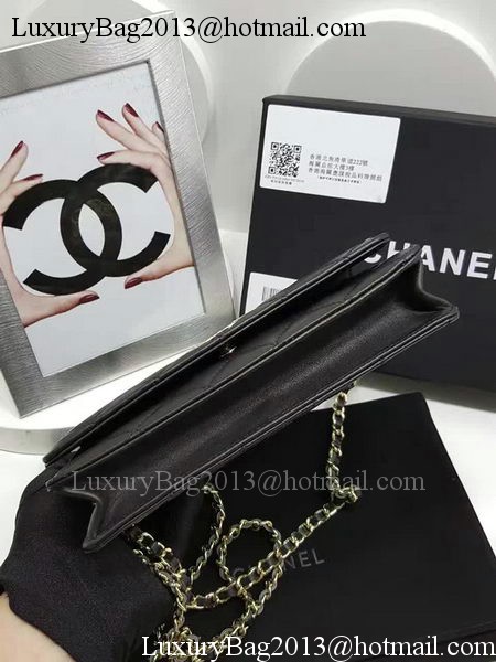 Chanel Original Sheepskin Leather Bi-Fold Wallet A32257 Black Chanel Original Sheepskin Leather Bi-Fold Wallet A32257 Black