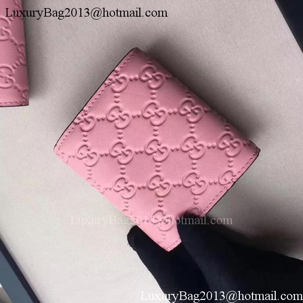 Gucci Signature Leather Padlock Wallet 453155 Pink Gucci Signature Leather Padlock Wallet 453155 Pink
