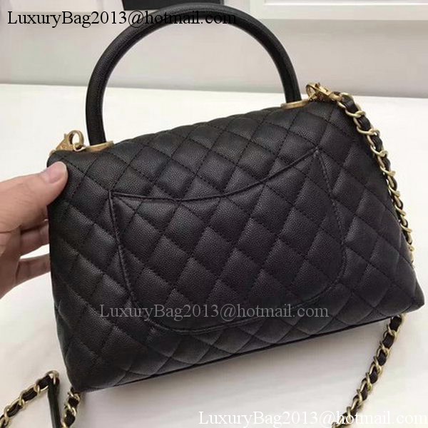 Chanel Classic Top Handle Bag Black Sheepskin Leather A92991 Gold Chanel Classic Top Handle Bag Black Sheepskin Leather A92991 Gold