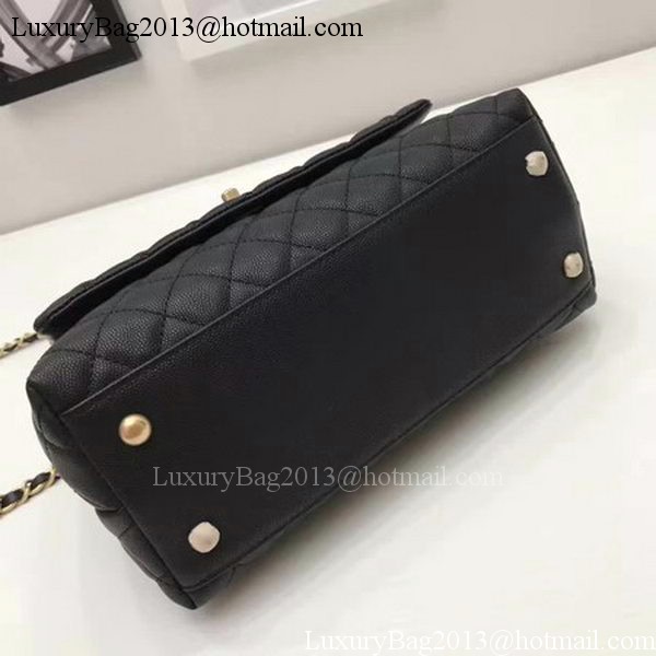 Chanel Classic Top Handle Bag Black Sheepskin Leather A92991 Gold Chanel Classic Top Handle Bag Black Sheepskin Leather A92991 Gold
