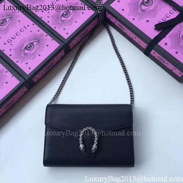 Gucci Dionysus Leather mini Chain Bag 401231 Black Gucci Dionysus Leather mini Chain Bag 401231 Black
