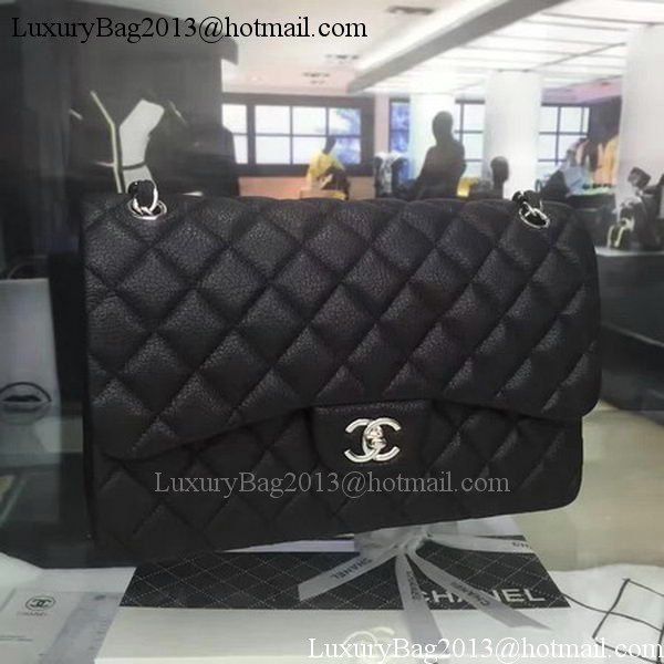 Chanel Classic Top Flap Bag Original Deerskin Leather CHA5212 Black Chanel Classic Top Flap Bag Original Deerskin Leather CHA5212 Black