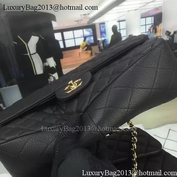 Chanel Classic Top Flap Bag Original Deerskin Leather CHA5212 Black Chanel Classic Top Flap Bag Original Deerskin Leather CHA5212 Black
