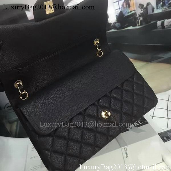 Chanel Classic Top Flap Bag Original Deerskin Leather CHA5212 Black Chanel Classic Top Flap Bag Original Deerskin Leather CHA5212 Black