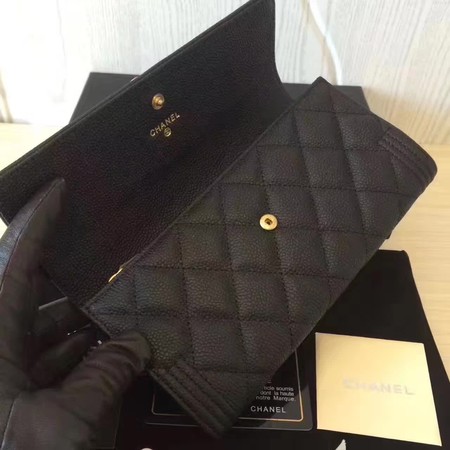 Chanel Boy Matelasse Long Wallet Black Cannage Pattern CHA5263 Gold Chanel Boy Matelasse Long Wallet Black Cannage Pattern CHA5263 Gold
