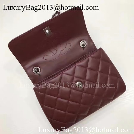 Chanel Classic Top Handle Bag Original Sheepskin Leather A92991 Wine Chanel Classic Top Handle Bag Original Sheepskin Leather A92991 Wine