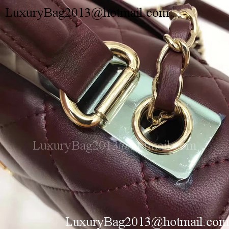 Chanel Classic Top Handle Bag Original Sheepskin Leather A92991 Wine Chanel Classic Top Handle Bag Original Sheepskin Leather A92991 Wine