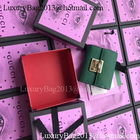 Gucci Calfskin Leather Padlock Wallet 453155 Green Gucci Calfskin Leather Padlock Wallet 453155 Green