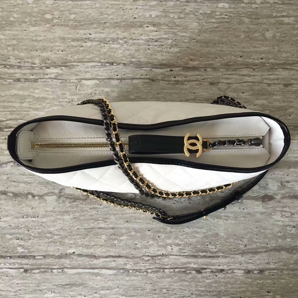 Chanel Gabrielly Calf Leather Shoulder Bag 93824 Black&White Chanel Gabrielly Calf Leather Shoulder Bag 93824 Black&White