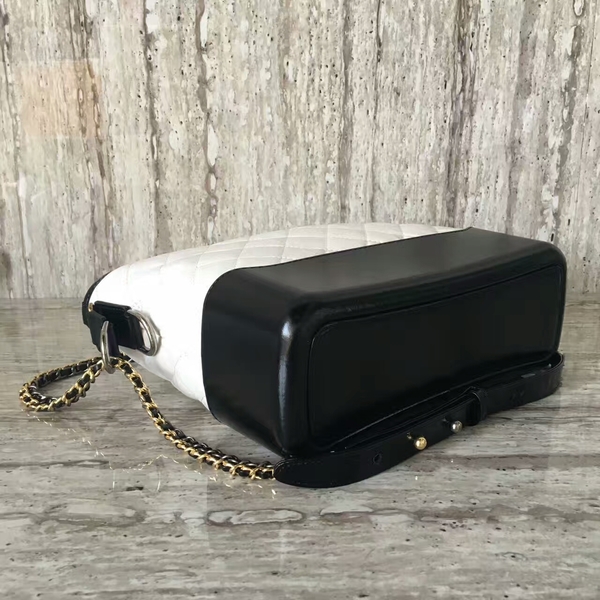 Chanel Gabrielly Calf Leather Shoulder Bag 93824 Black&White Chanel Gabrielly Calf Leather Shoulder Bag 93824 Black&White