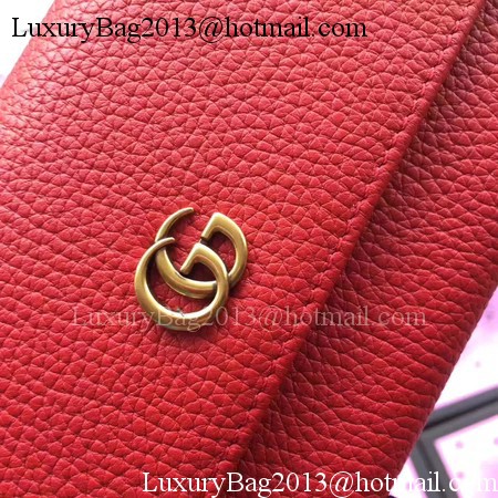 Gucci Leather Continental Wallet 456116 Red Gucci Leather Continental Wallet 456116 Red