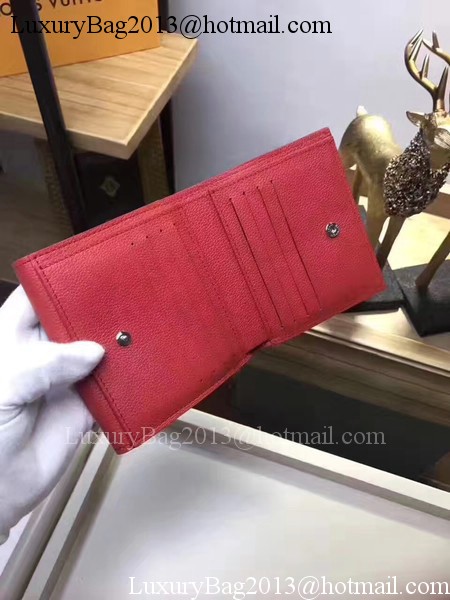 Louis Vuitton Calf Leather LOCKME II COMPACT WALLET M64309 Red Louis Vuitton Calf Leather LOCKME II COMPACT WALLET M64309 Red