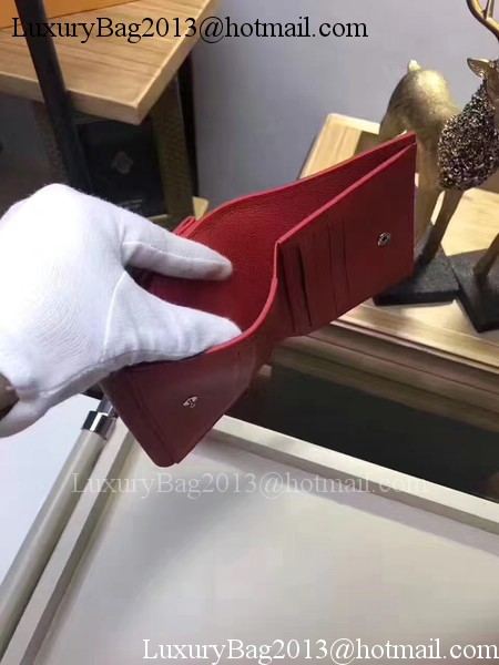 Louis Vuitton Calf Leather LOCKME II COMPACT WALLET M64309 Red Louis Vuitton Calf Leather LOCKME II COMPACT WALLET M64309 Red