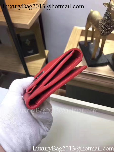 Louis Vuitton Calf Leather LOCKME II COMPACT WALLET M64309 Red Louis Vuitton Calf Leather LOCKME II COMPACT WALLET M64309 Red