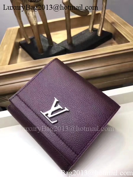 Louis Vuitton Calf Leather LOCKME II COMPACT WALLET M64309 Wine Louis Vuitton Calf Leather LOCKME II COMPACT WALLET M64309 Wine