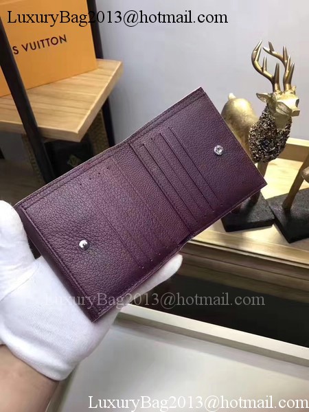 Louis Vuitton Calf Leather LOCKME II COMPACT WALLET M64309 Wine Louis Vuitton Calf Leather LOCKME II COMPACT WALLET M64309 Wine