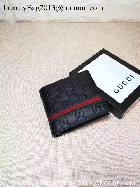Gucci Bi-Fold GG Leather Wallet 138042 Black Gucci Bi-Fold GG Leather Wallet 138042 Black