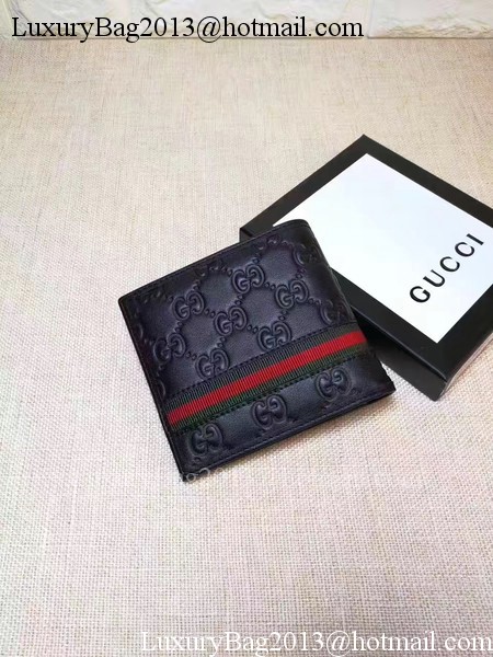 Gucci Bi-Fold GG Leather Wallet 138042 Black Gucci Bi-Fold GG Leather Wallet 138042 Black