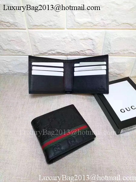 Gucci Bi-Fold GG Leather Wallet 138042 Black Gucci Bi-Fold GG Leather Wallet 138042 Black