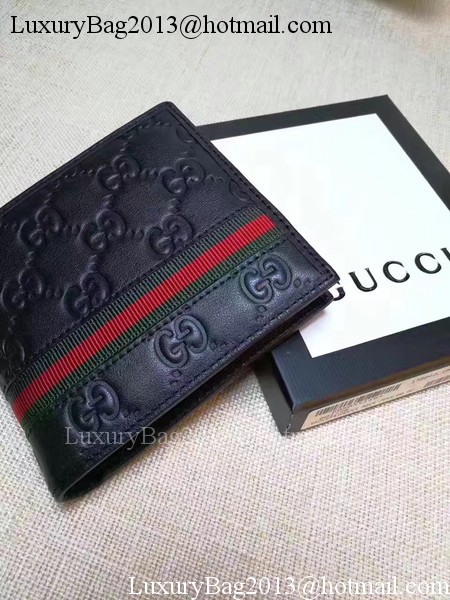 Gucci Bi-Fold GG Leather Wallet 138042 Black Gucci Bi-Fold GG Leather Wallet 138042 Black
