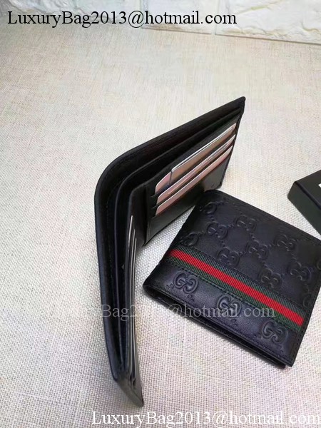 Gucci Bi-Fold GG Leather Wallet 138042 Black Gucci Bi-Fold GG Leather Wallet 138042 Black