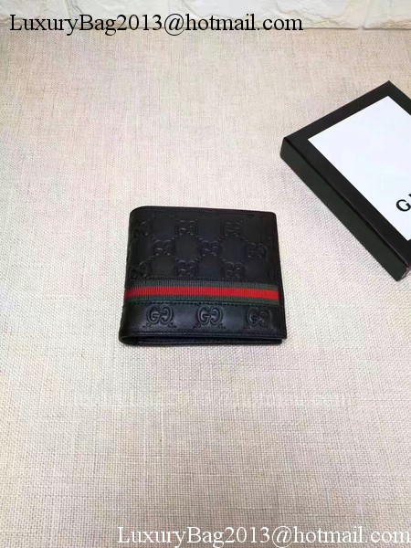 Gucci Bi-Fold GG Leather Wallet 138042 Black Gucci Bi-Fold GG Leather Wallet 138042 Black