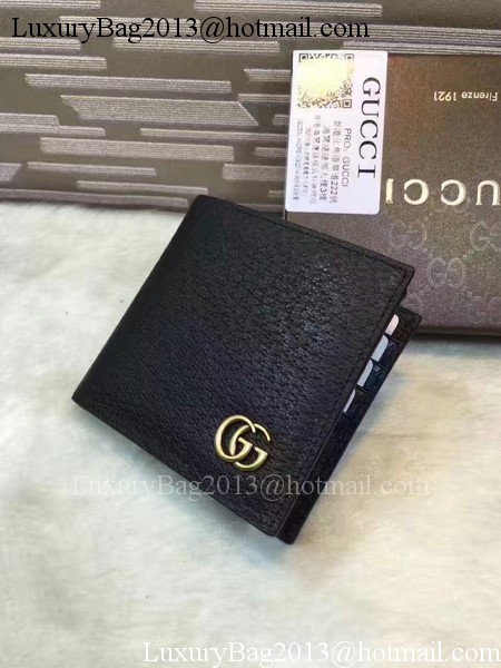 Gucci Calfskin Leather Bi-fold Wallet 308726 Black Gucci Calfskin Leather Bi-fold Wallet 308726 Black