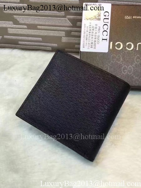 Gucci Calfskin Leather Bi-fold Wallet 308726 Black Gucci Calfskin Leather Bi-fold Wallet 308726 Black
