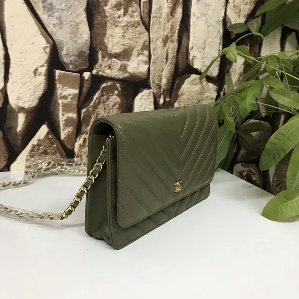 Chanel Classic Flap Bags Atrovirens Original Sheepskin Leather 33815 Glod Chanel Classic Flap Bags Atrovirens Original Sheepskin Leather 33815 Glod