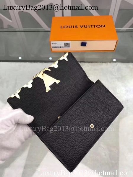 Louis Vuitton CRUISE 2017 CAPUCINES WALLET M64551 Black Louis Vuitton CRUISE 2017 CAPUCINES WALLET M64551 Black