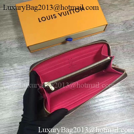 Louis Vuitton Monogram Canvas CLEMENCE WALLET M64201 Rose Louis Vuitton Monogram Canvas CLEMENCE WALLET M64201 Rose