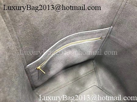 CELINE Sangle Seau Bag in Litchi Leather C3371 Grey CELINE Sangle Seau Bag in Litchi Leather C3371 Grey