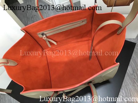 Celine Luggage Phantom Tote Bag Calfskin Leather CT3372 Grey&Orange Celine Luggage Phantom Tote Bag Calfskin Leather CT3372 Grey&Orange