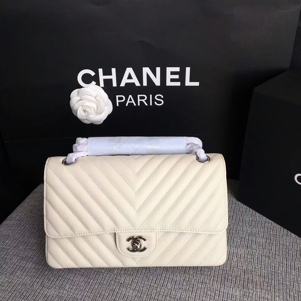 Chanel Flap Shoulder Bags White Original Calfskin Leather CF1112 White Chanel Flap Shoulder Bags White Original Calfskin Leather CF1112 White