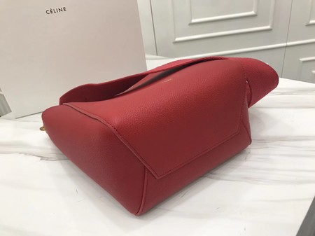 CELINE Sangle Seau Bag in Suede Leather C3371S Red CELINE Sangle Seau Bag in Suede Leather C3371S Red